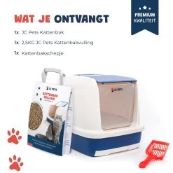JC Pets Premium Kattenbak Systeem - Inclusief 2.5KG / 4L Kattenbakvulling - Zelfreinigend -Dierenwinkel 1200x1200 582