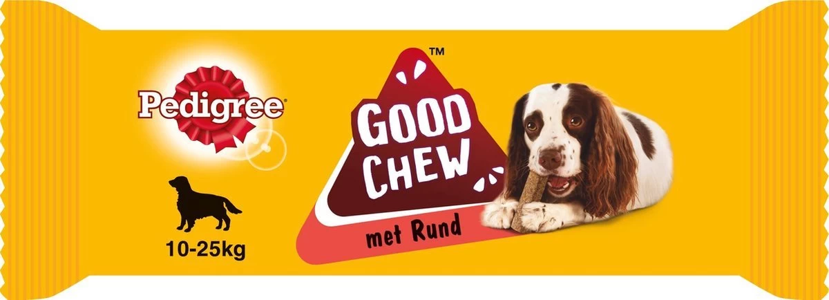Pedigree Good Chew Hondensnack Medium - Rund - 14 X 88 Gr 3 Pedigree Good Chew Hondensnack Medium - Rund - 14 X 88 Gr