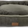 Topmast Soft Velours - Hondenmand - 75 X 58 Cm - L - Grijs - Hondenbed - Hondenkussen - Luxe Hondenmanden - Machinewasbaar Binnenkussen -Dierenwinkel 1200x545