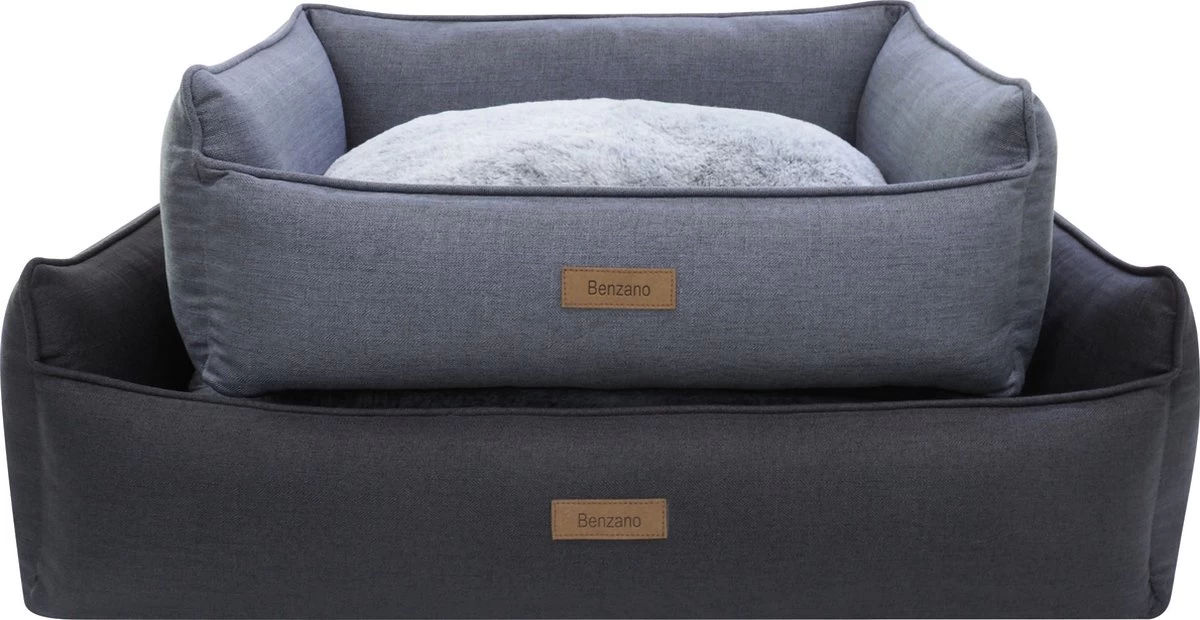 Benzano - Hondenmand - All Season - Wasmachine Wasbaar - Omkeerbaar Kussen - Pluche - Schuimvulling - Antraciet - 100 CM 6 Benzano - Hondenmand - All Season - Wasmachine Wasbaar - Omkeerbaar Kussen - Pluche - Schuimvulling - Antraciet - 100 CM - Afbeelding 4