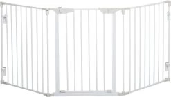 PawHut Afschermhek Voor Honden Veiligheidshek Hondenhek 3 Elementen Kunststof Wit D06-100V01