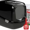 PeeWee Kattenbak XXL EcoDome Startpakket - Zwart - 66,5 X 48,5 X 46,5 Cm -Dierenwinkel 1200x814