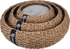 District 70 COCOON - Luxe Hondenmand Van Duurzaam Hoogwaardig Riet Met Zacht Kussen - Maten S/M/L - Large -Dierenwinkel 1200x842