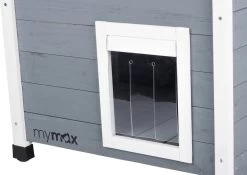 MyMax Kattenhuis - Hout - Openslaand Bitumen Dak - Kattenhuis Voor Buiten - Kattenhok - Kattenhuisje Hout - Grijs - 57*45*43CM -Dierenwinkel 1200x850 2