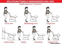 Multifunctionele Hondenriem - 220cm - Bruin - Leren Hondenriem - 100% Volnerfleer - Hondenriem Leer - Leiband Hond 15 Multifunctionele Hondenriem - 220cm - Bruin - Leren Hondenriem - 100% Volnerfleer - Hondenriem Leer - Leiband Hond -Dierenwinkel 1200x853