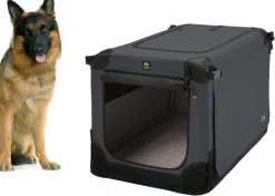 Maelson Soft Kennel - Robuuste Hondenbench Van Zacht Materiaal - Opvouwbare Kennel Met Stevig Stalen Binnenframe - Zwart/antraciet - XXS / XS / S / M / L / XL / XXL - 72 S -Dierenwinkel 1200x854