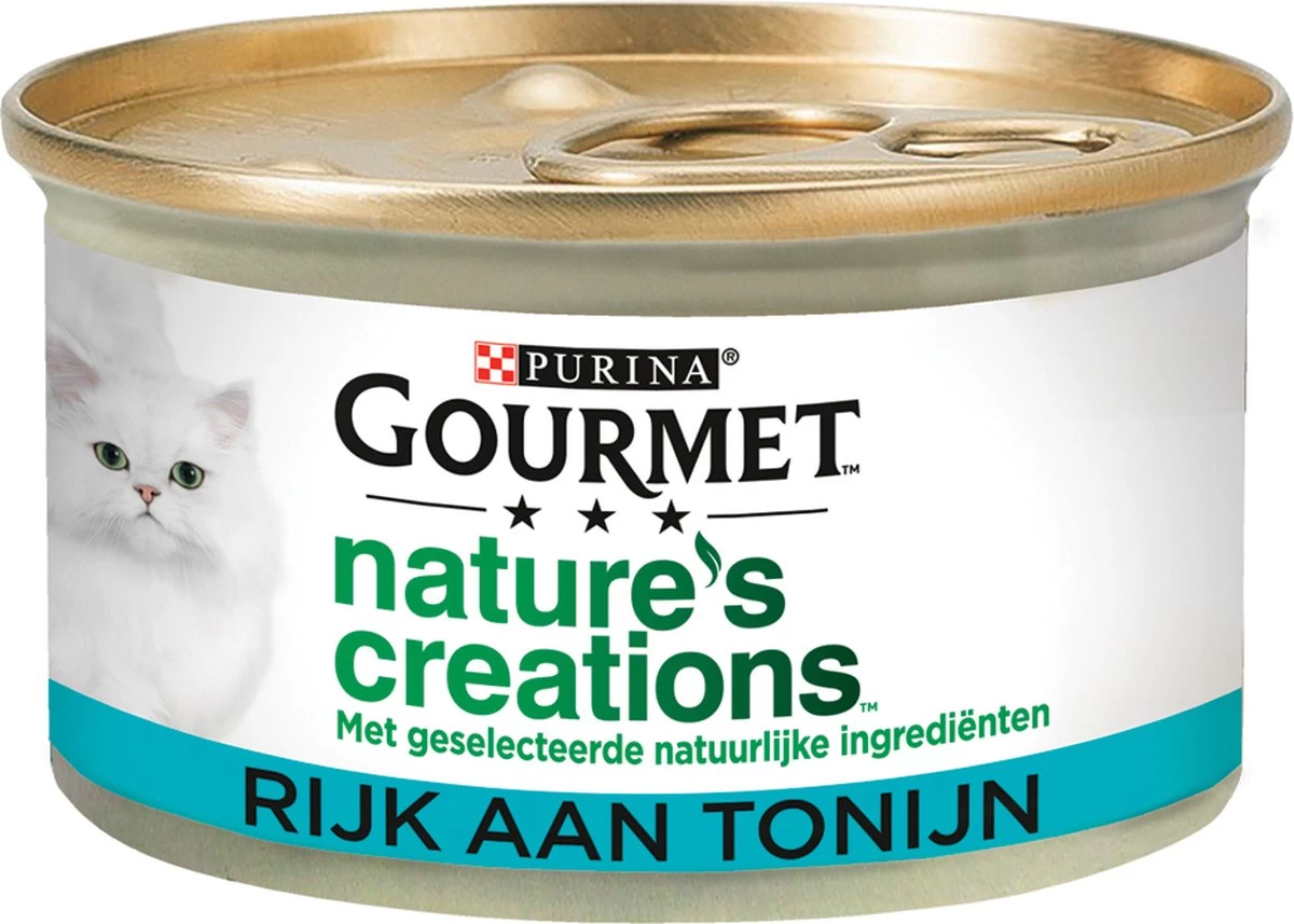 Gourmet Nature's Creations - Kattenvoer Natvoer - Tonijn - 24 X 85 Gr 2 Gourmet Nature's Creations - Kattenvoer Natvoer - Tonijn - 24 X 85 Gr