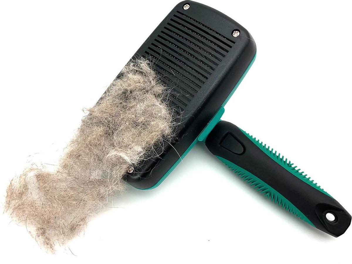 ElegaPet Hondenborstel Groen - Hondenhaar Verwijderen - Kat En Hondenkam - Slickerborstel Hond En Kat - Groomer - Ondervacht Kam Hond - Borstel Hond - Hondenborstel Langharig En Kortharig - Slickerborstel - Anti Klit/Knopen/Huidschilfers 7 ElegaPet Hondenborstel Groen - Hondenhaar Verwijderen - Kat En Hondenkam - Slickerborstel Hond En Kat - Groomer - Ondervacht Kam Hond - Borstel Hond - Hondenborstel Langharig En Kortharig - Slickerborstel - Anti Klit/Knopen/Huidschilfers - Afbeelding 5