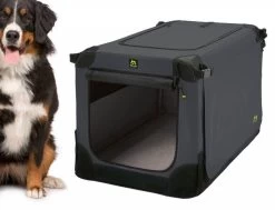 Maelson Soft Kennel - Robuuste Hondenbench Van Zacht Materiaal - Opvouwbare Kennel Met Stevig Stalen Binnenframe - Zwart/antraciet - XXS / XS / S / M / L / XL / XXL - 72 S -Dierenwinkel 1200x918