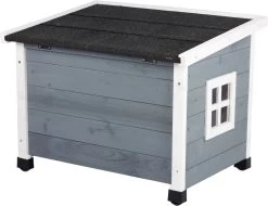 MyMax Kattenhuis - Hout - Openslaand Bitumen Dak - Kattenhuis Voor Buiten - Kattenhok - Kattenhuisje Hout - Grijs - 57*45*43CM -Dierenwinkel 1200x921 1