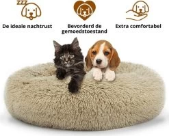 Behave Donut Hondenmand - Hondenkussen - Hondenbed - Kattenmand - Fluffy - Donut - 50cm - Beige 11 Behave Donut Hondenmand - Hondenkussen - Hondenbed - Kattenmand - Fluffy - Donut - 50cm - Beige -Dierenwinkel 1200x966 1