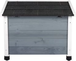 MyMax Kattenhuis - Hout - Openslaand Bitumen Dak - Kattenhuis Voor Buiten - Kattenhok - Kattenhuisje Hout - Grijs - 57*45*43CM -Dierenwinkel 1200x969