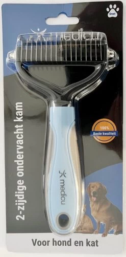 Hondenkam 2-Zijdige Voor Ondervacht - Kattenkam - Voorkomt Haaruitval - Verwijdert Klitten - MEDICU ® Premium Quality -Dierenwinkel 591x1200 1