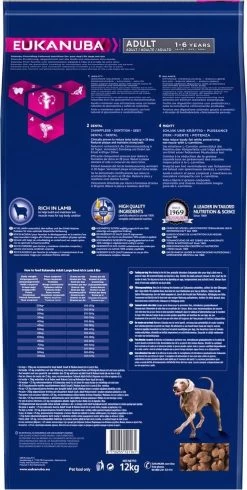 Eukanuba Dog Adult Large Breed Lam/Rice - 12 KG 15 Eukanuba Dog Adult Large Breed Lam/Rice - 12 KG -Dierenwinkel 605x1200