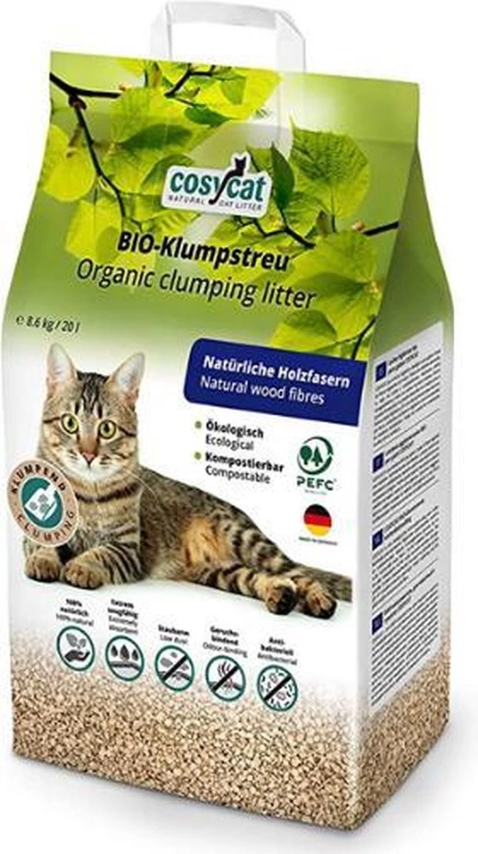 Cosycat Biologische Kattenbakvulling Klontvormend - Natuurlijke Houtvezels - 50L 4 Cosycat Biologische Kattenbakvulling Klontvormend - Natuurlijke Houtvezels - 50L - Afbeelding 2