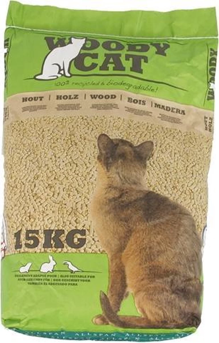 Woody Cat Houtkorrel 25 Liter 3 Woody Cat Houtkorrel 25 Liter