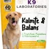 K9 Laboratories Kalmte & Balans - Hond - 60 Stuks - Bij Stress, Angst En Agressie - Ashwagandha - L-tryptofaan - Passiebloem - Valeriaanwortel - Lavendel