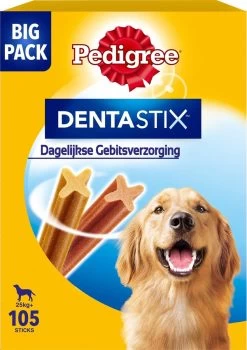Pedigree Dentastix Kauwstaven - Gebitsverzorgende Hondensnacks - Maxi - 105 Stuks -Dierenwinkel 847x1200