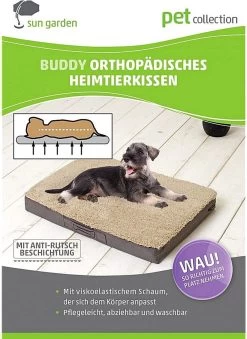 Sun Garden Buddy Orthopedisch Hondenkussen 120x72x10cm Antraciet -Dierenwinkel 875x1200