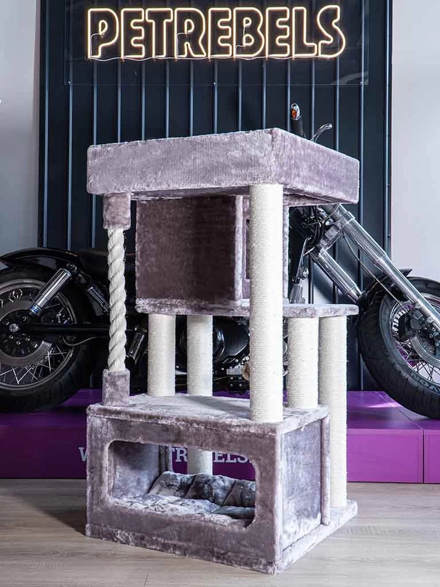 Petrebels Lodge 107 Krabpaal - Cappuccino - Design - Zeer Stabiel 4 Petrebels Lodge 107 Krabpaal - Cappuccino - Design - Zeer Stabiel - Afbeelding 2