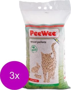 Peewee Houtkorrels Kattenbakvulling - 3 X 9 Kg (27 Kg, 42l) -Dierenwinkel 942x1200