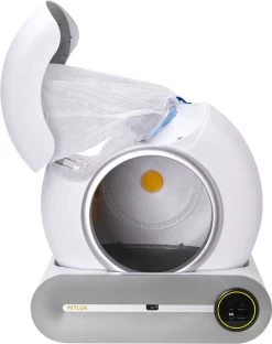 Merkloos Petlux® Zelfreinigende Automatische Kattenbak Met App En LED-Touch -Dierenwinkel 950x1200